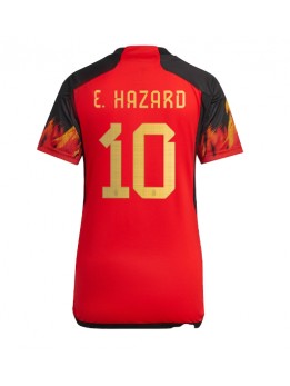 Belgien Eden Hazard #10 Replika Hemmakläder Dam VM 2022 Kortärmad